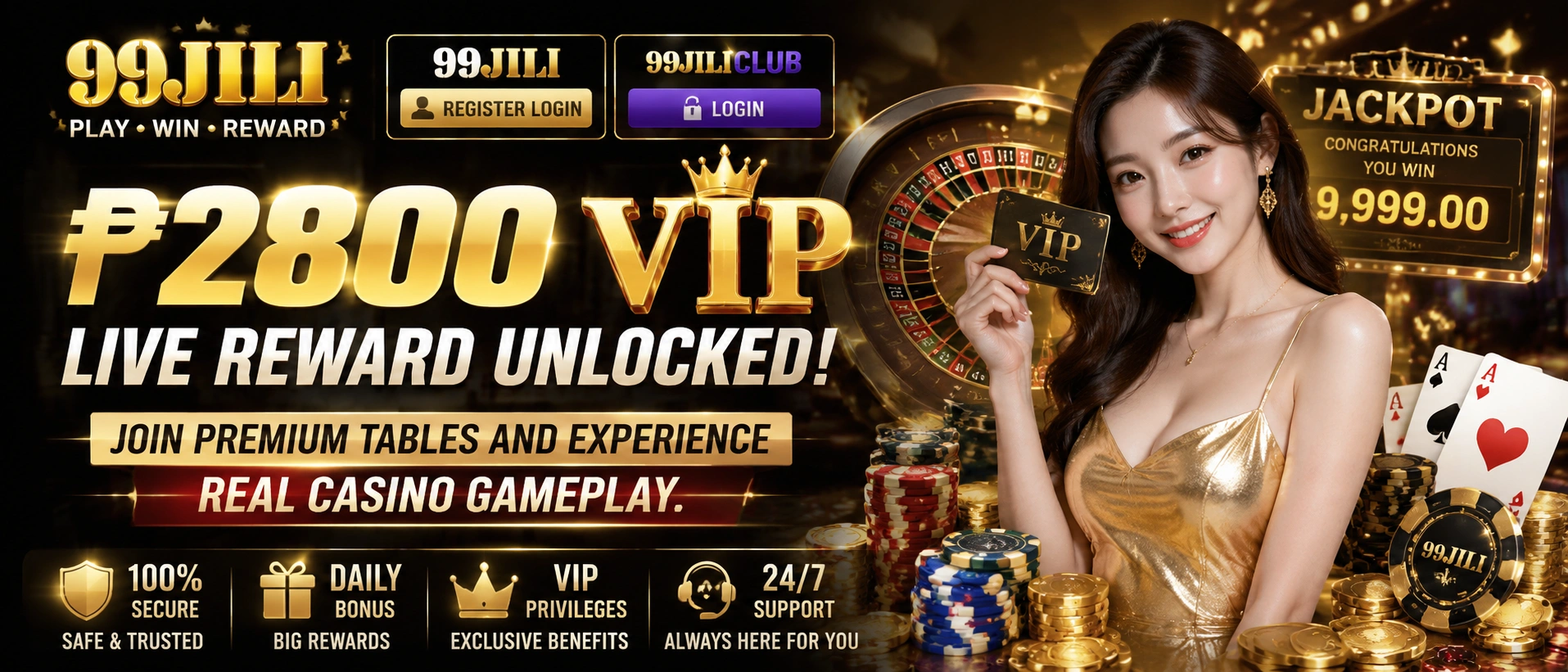 99Jili live casino table showcase 2