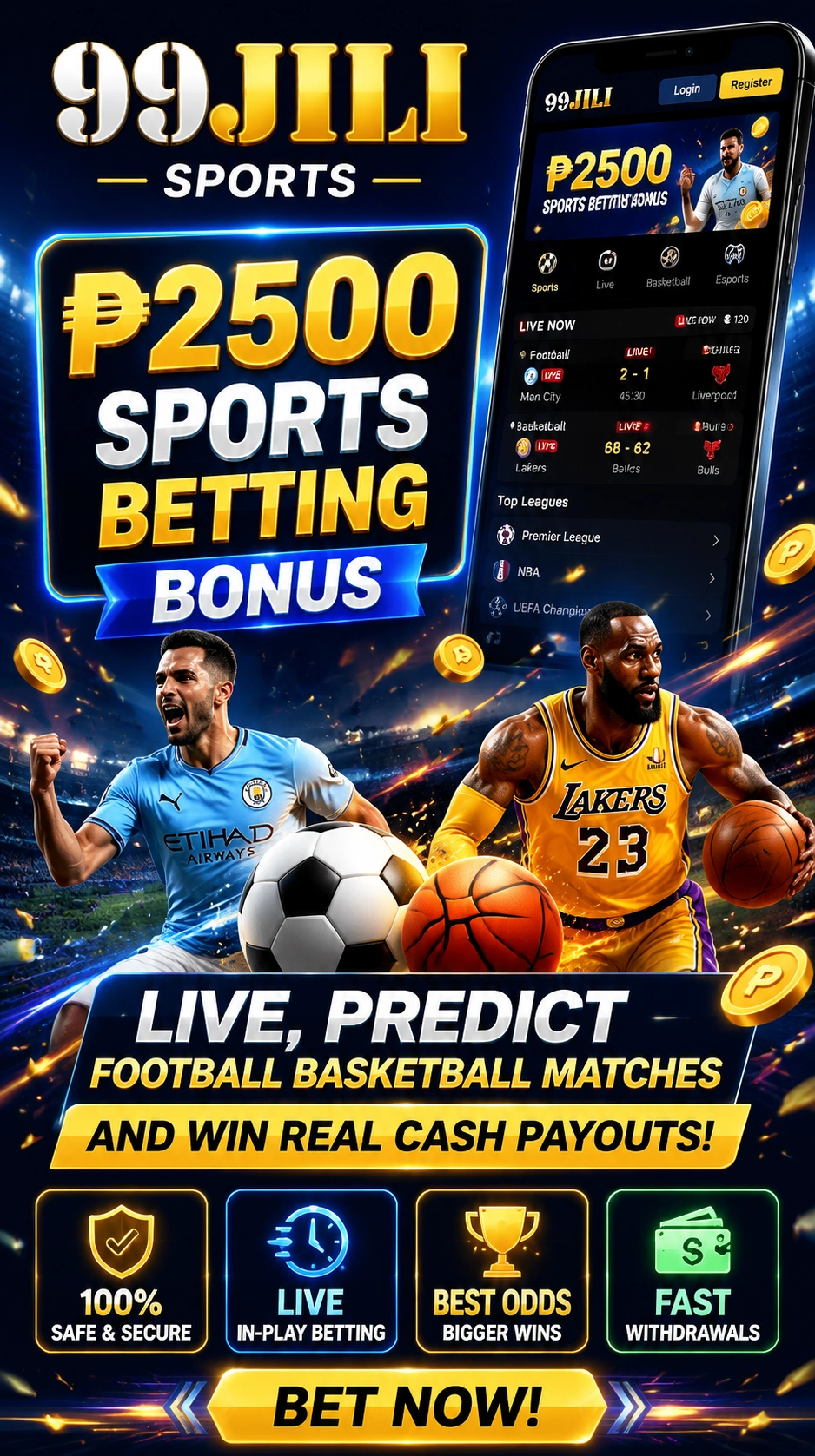 Mobile sports betting layout